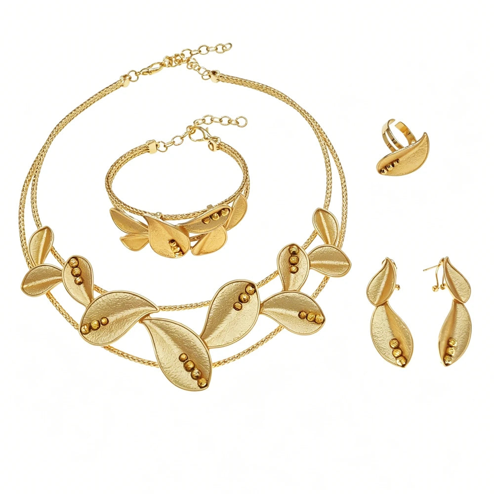 Italian Jewelry Set Alloy Brazilian Jewelry Sets Wedding Party Pendant Necklace Bracelet Ring Earrings Jewelry Set X00096