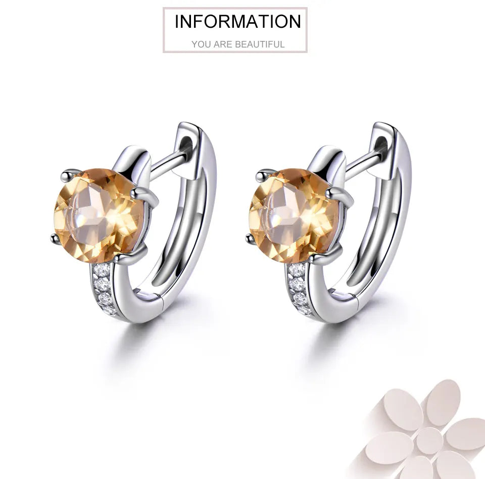 Wholesale Garnet Hoop Earrings Accent Rhodium Plated Fashion Jewelry Wholesale Bulk 925 Sterling Silver Women Earrings