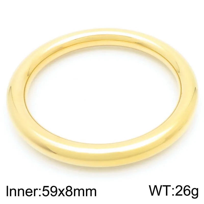 Kalen Personalized Exaggerated Stainless Steel Bracelet 13mm Bangles Girl Shiny Wedding Party Jewelry