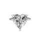 MuShan Jewelry Factory New Simple and Elegant Heart Shaped 10*10 Diamond Ring High End and Exquisite S925 Jewelry
