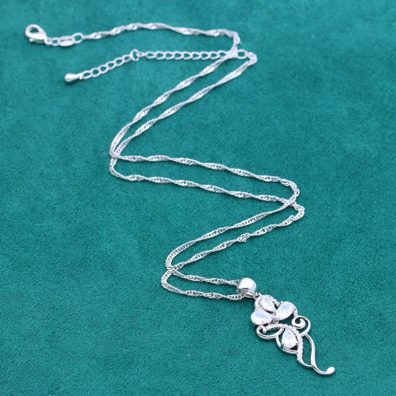 XOTICA 925 Silver Necklace Pendant for Women 18K Gold Plated Zircon Jewelry Alloy Material Main Component