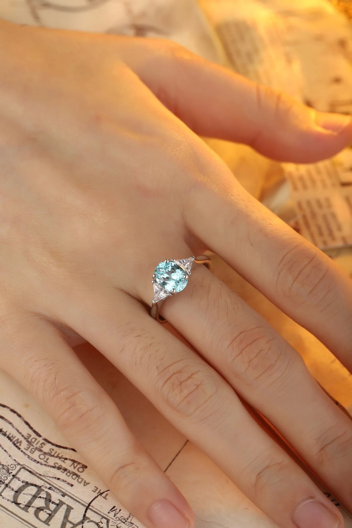 Gemfiori Lab Created Paraiba Ring 925 Sterling Silver Fine Jewelry Suitable for All Occasions Daily Party Wear Custom Available