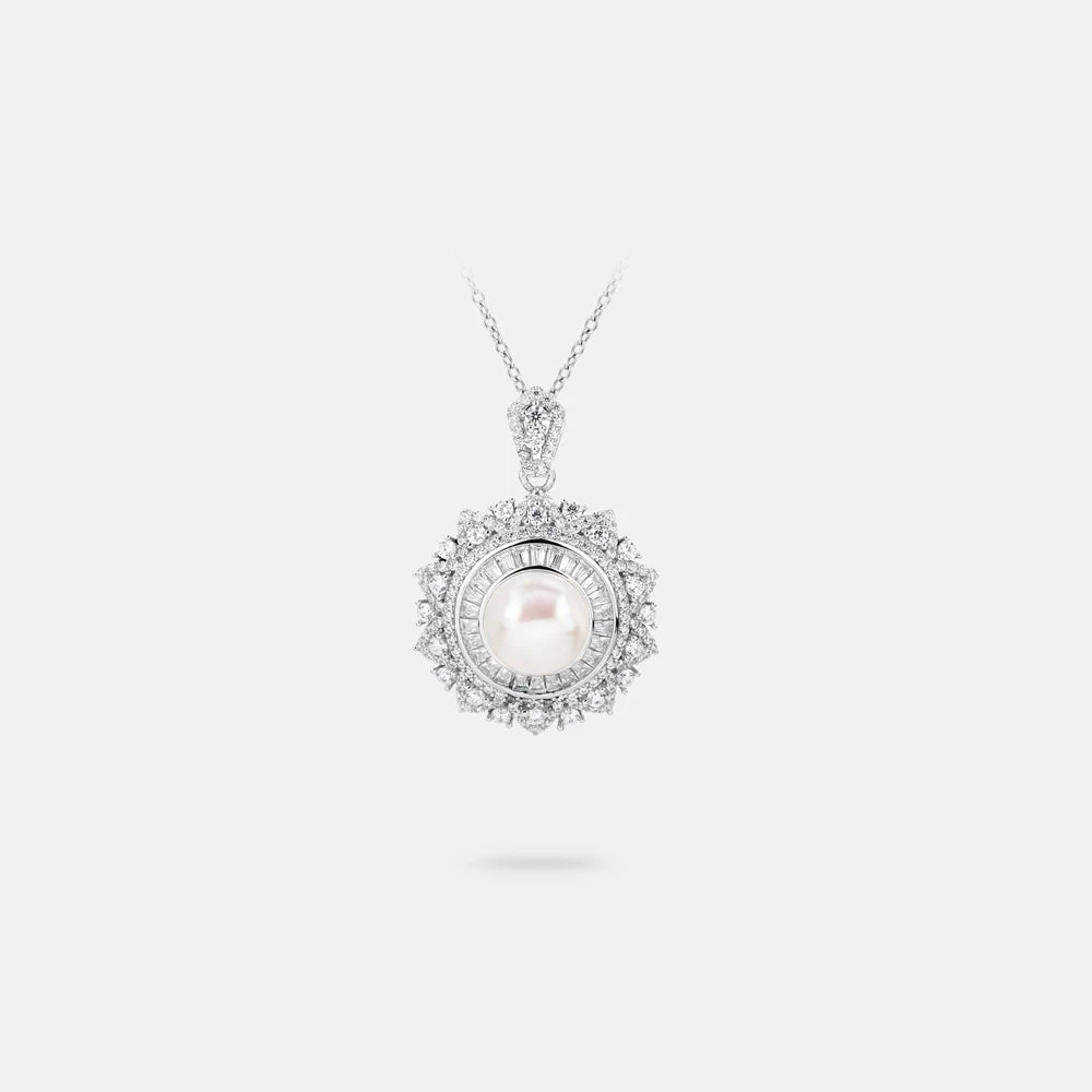 MuShan Jewelry 925 Sterling Silver Necklace Pendant Chain HCD Gemstones Bachelorette Gift Gift Her Women Necklaces Jewelry