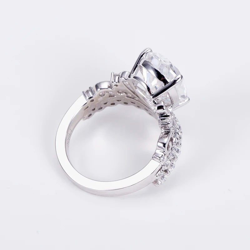 Gemfiori MSR-1518 Custom Ring Jewelry IGI Certification 4ct E VVS2 Engagement Ring PT950 Pear Cut Lab Grown Diamond Ring