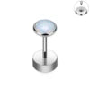 REDheart G23 ASTM F136 Titanium Ear Studs Nose Stud for Women 20G Round Opal Inlay Ear Tragus Cartilage Body Piercing Jewelry