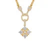 Gioiellieri 18K Solid Gold Bezel Diamond Necklace Lab Grown Brilliant Cut IGI Certified Customized Fine Jewelry