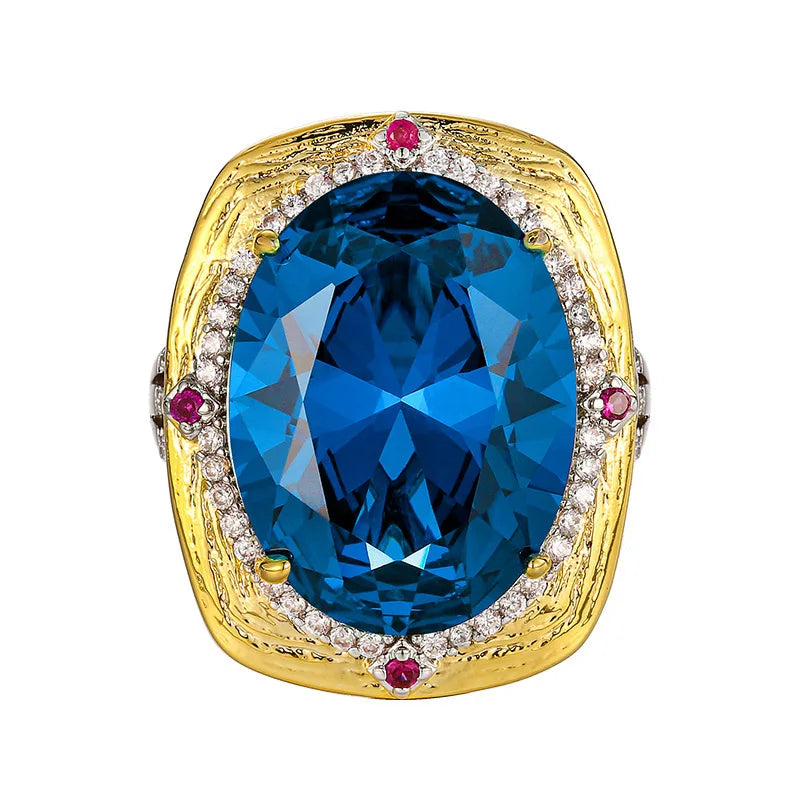 Gemfiori New Fashion Vintage Royal Elegant Jewelry Cushion Cut Purple Gem Halo Pendant Necklace Earrings Ring Luxury Party Gifts for Her