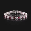 Gemfiori Abiding OEM ODM Colored Gemstone 5MM 7IN 11g 925 Silver Garnet Citrine Peridot Topaz Natural Gemstone Tennis Bracelet