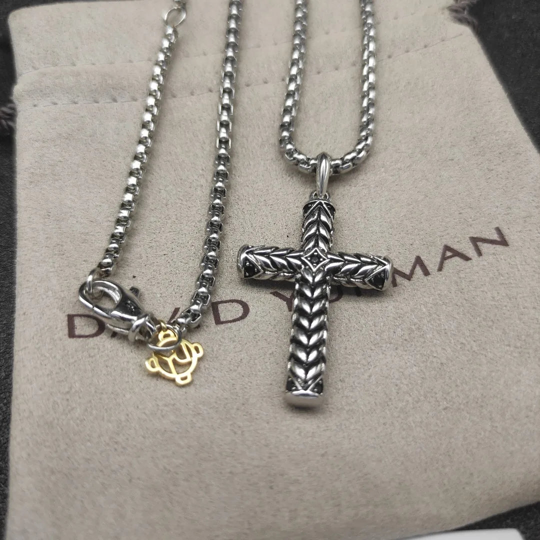 FASHIONISTA DY High-Quality Silver-Plated Cross Diamond Necklace. Gold-Plated Cross Diamond Necklace. Jewelry .