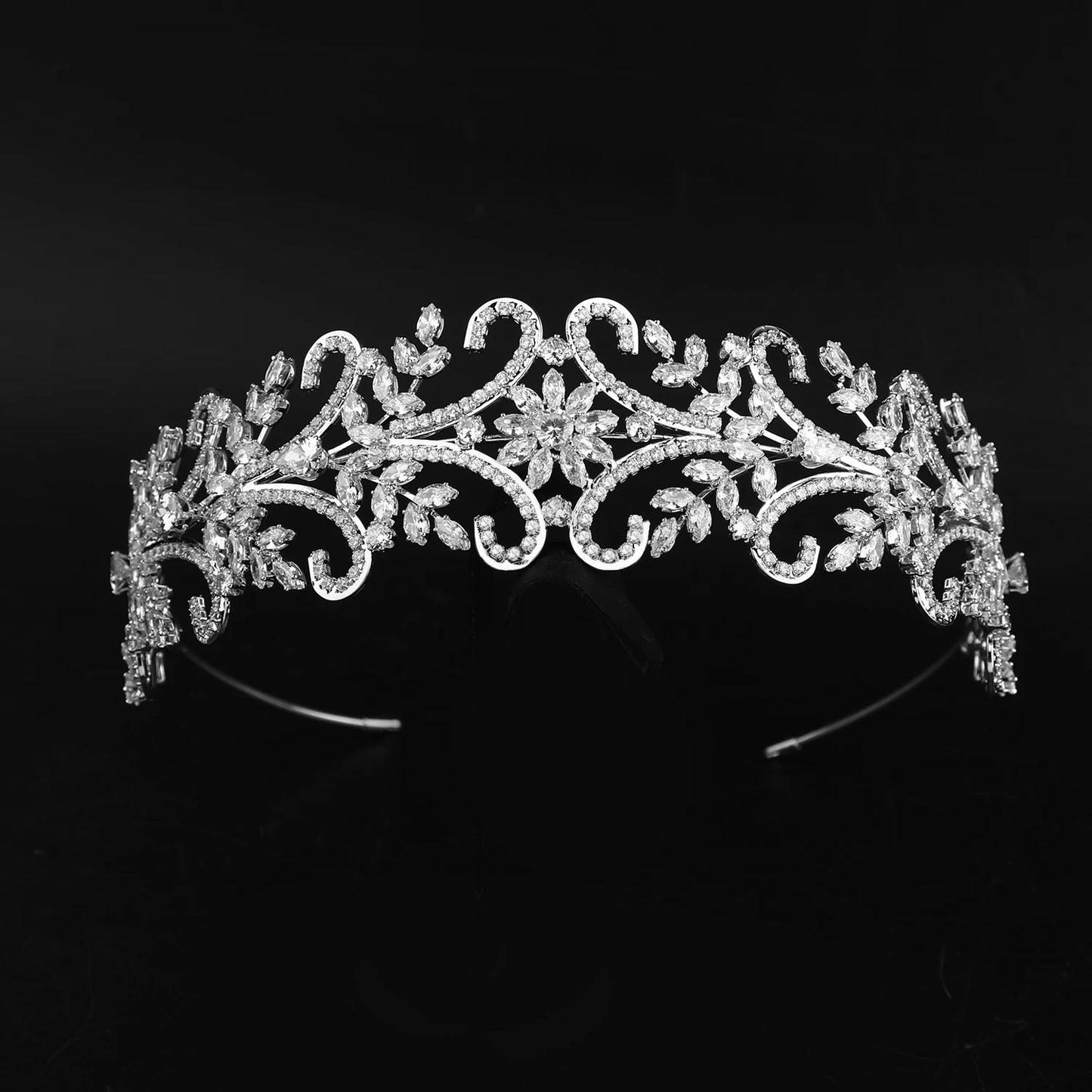 Luxury Gold Plated Princess Bridal Headband Zircon Hair Jewelry for Women Wedding Hair Accessories Tiara
