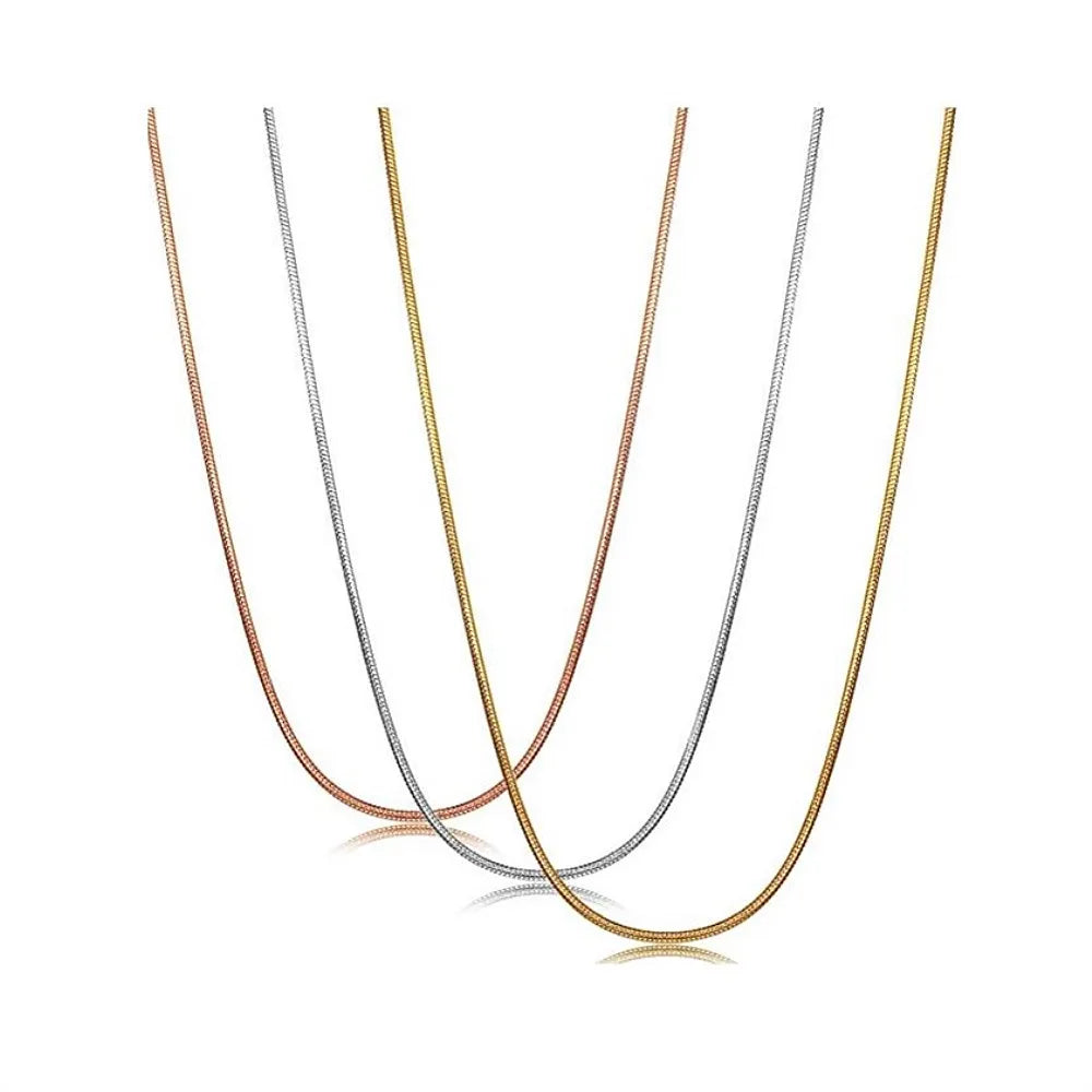BiG-BOSS Custom Size 2mm 3mm 4mm Stainless Steel Figaro Curb Rope Link Chain Necklaces for Men Women
