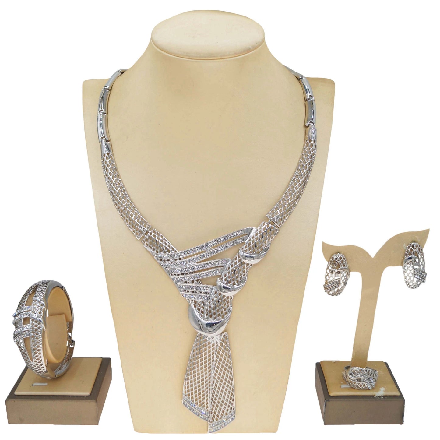Zhuerrui Personality Unique Jewelry Four Sets of 24K Gold Plated Diamond Gorgeous Fashion Elegant Factory Direct SalesHY14041511