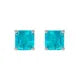 Silverelli | 925 Silver 2ct Pagoda Zircon Stud Earrings | 7×7mm Four Prong | 18K Gold Plated