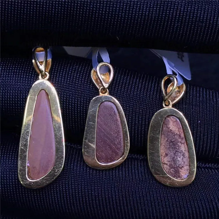 Gemfiori Australia Colorful Gemstone Jewelry With Factory Price 18k Gold Natural Opal Gemstone Necklace Pendant for Women