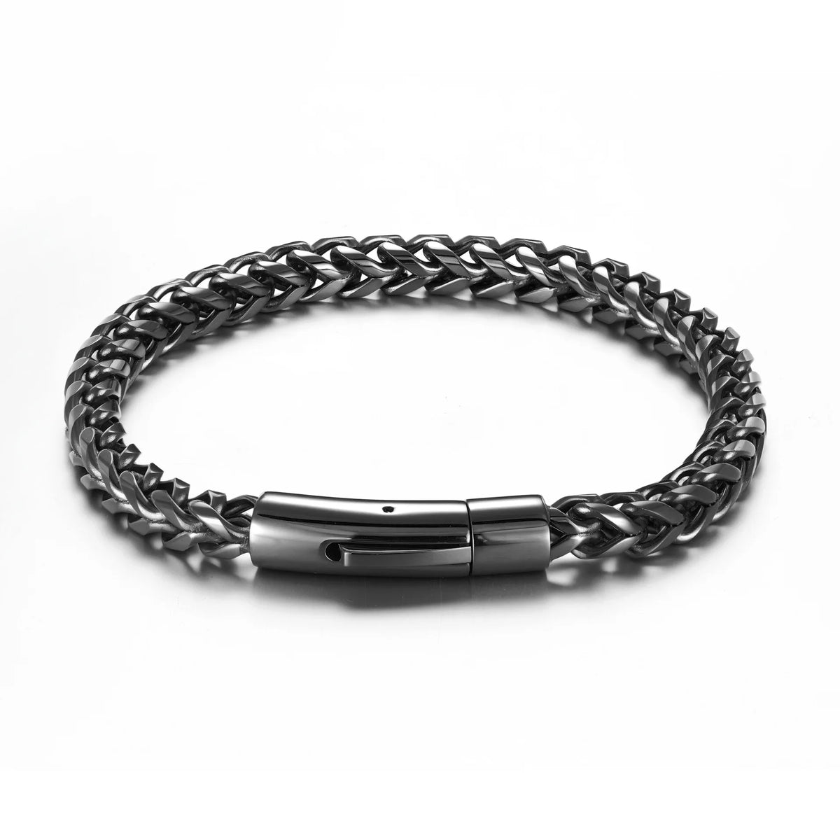 REBEL Simple Stainless Steel Bracelet for Men Personalized Retro Chain Hip-hop Punk Style Fashion Bracelet Jewelry
