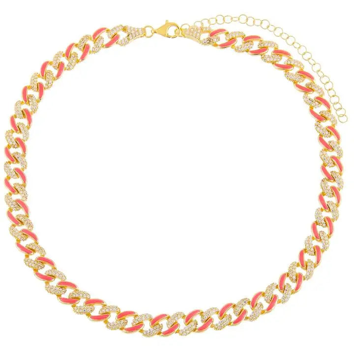 2024 Summer Colorful Jewelry Neon Enamel Cuban Link Chain Anklet for Women