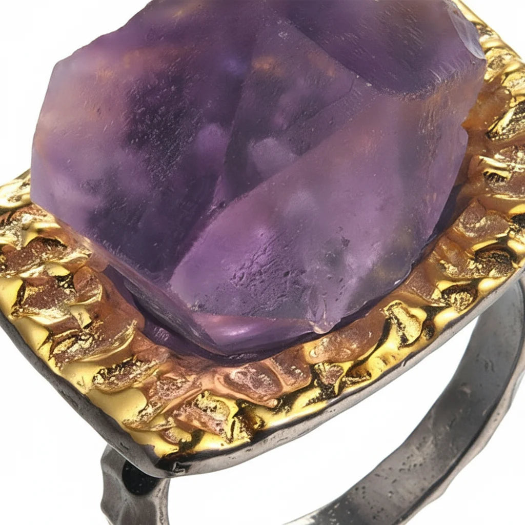 PERFECT Handmade Amethyst Gemstone 925 Sterling Silver Gemstone Ring