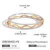 S&S 18K Gold Plated Stainless Steel Zircon Bangle Bracelet — S&S Collection