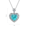 Gemfiori 925 Sterling Silver Heart Pendant Necklace for Women Lab Grown Ruby Necklace Wedding Party Fine Jewelry Custom