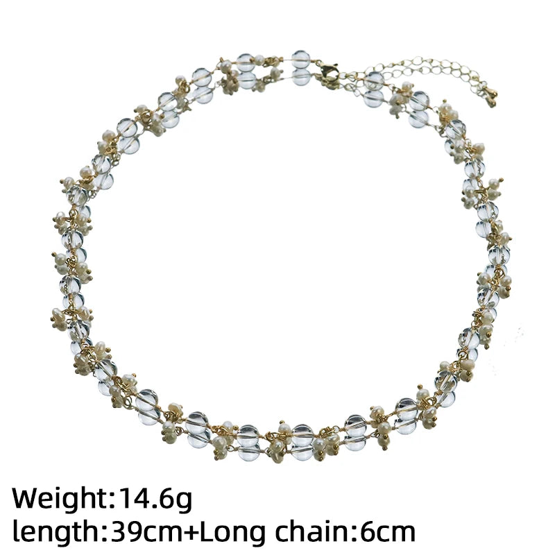 GS0286 Natural Freshwater Pearl Necklace & Bracelet Jewellery Set for Women