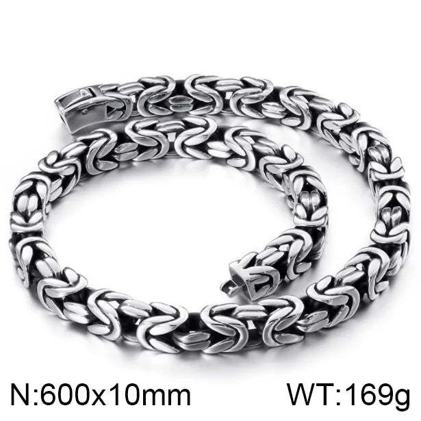 REBEL VIKING Multi-Layer Bracelet & Necklace Set – Silver Plated