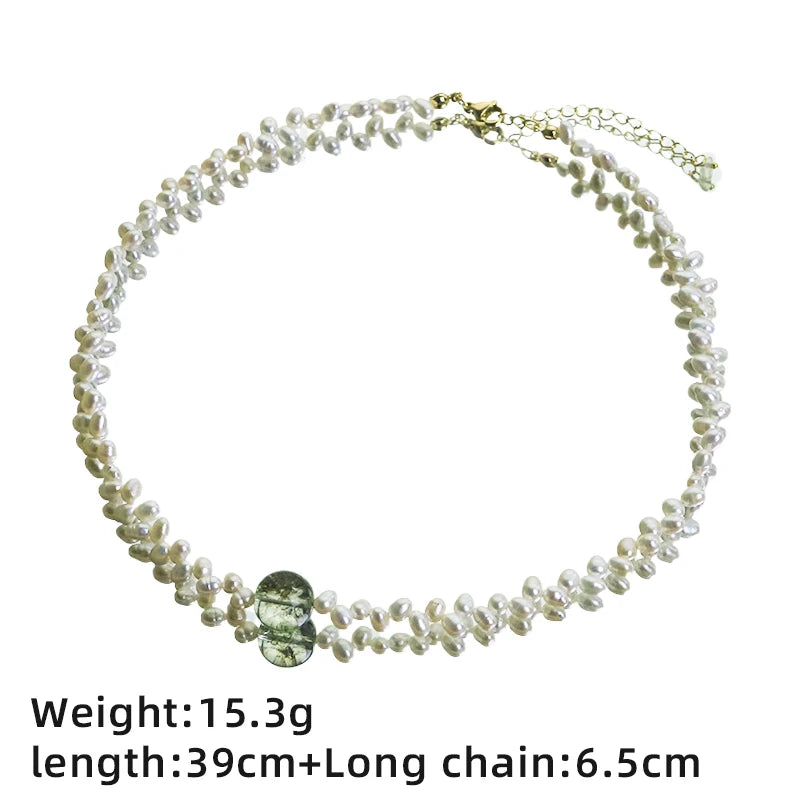Natural Freshwater Pearl Glass 3PCS Jewelry Set for Women Wedding Engagement Dating Bridal Pearl Jewelry Set Minimalist Jewelry