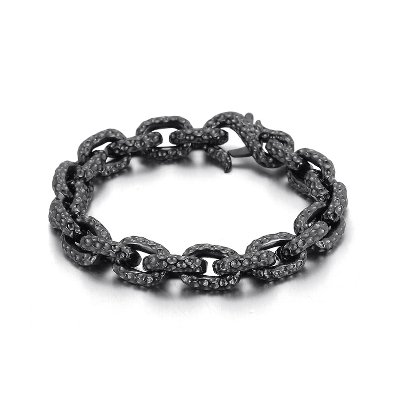 KALEN Personality Punk Bracelets Bangles Men Charm Stainless Steel Bracelet Jewelry