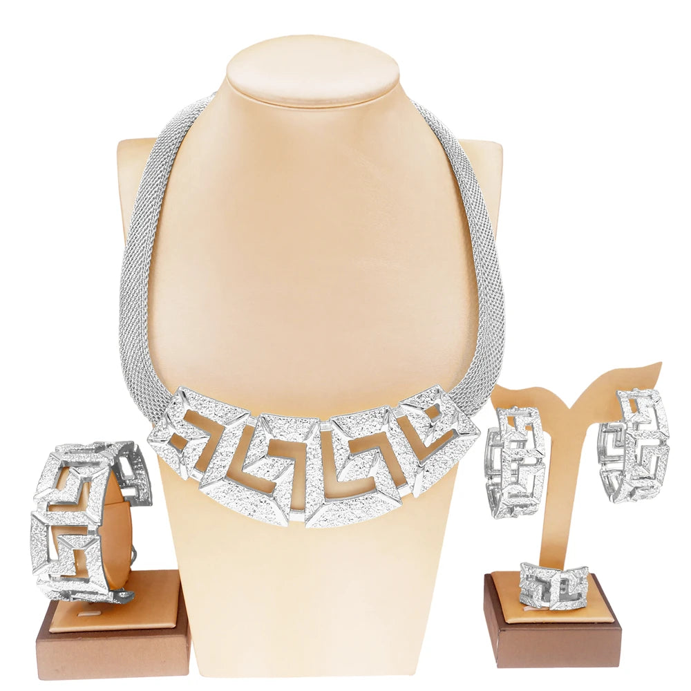 Zhuerrui Fashion Vintage 24K High Quality Jewelry Sets Italy Brazil Gold Style Jewelry Set Designer Wedding Party Jewelry H00639