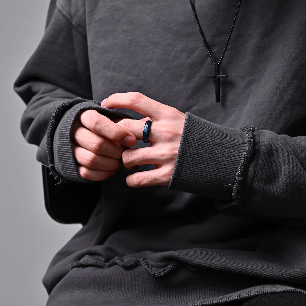 NEWLiFE REBEL Outline Point 6mm Ring in Tungsten