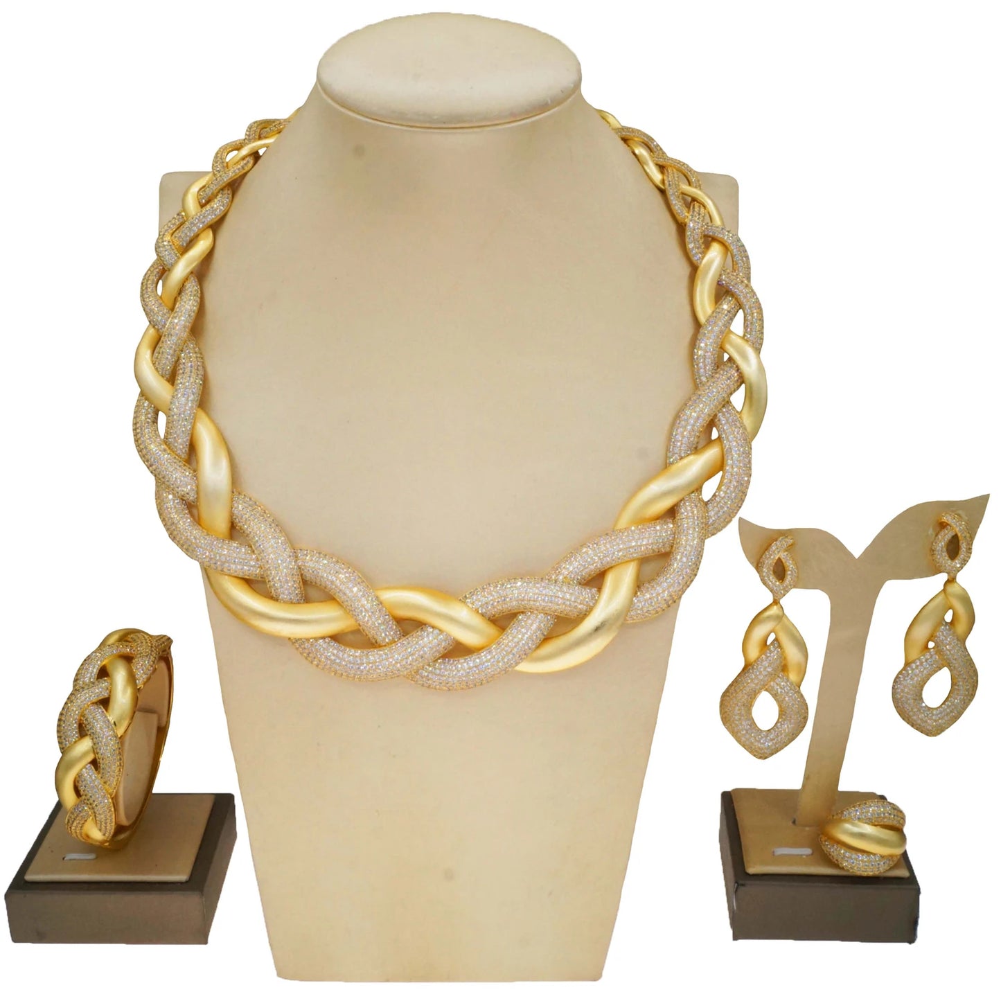 Zhuerrui High-end Accessories Gold Jewelry Set Simple Beads Necklace Jewelry Sets Factory Women's Birthday Party HZ24003198