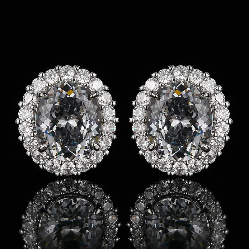 REDheart Flower Shape Zircon Jewelry Set Women's Trendy Gold Plated Copper Alloy for Wedding Engagement Party Gift