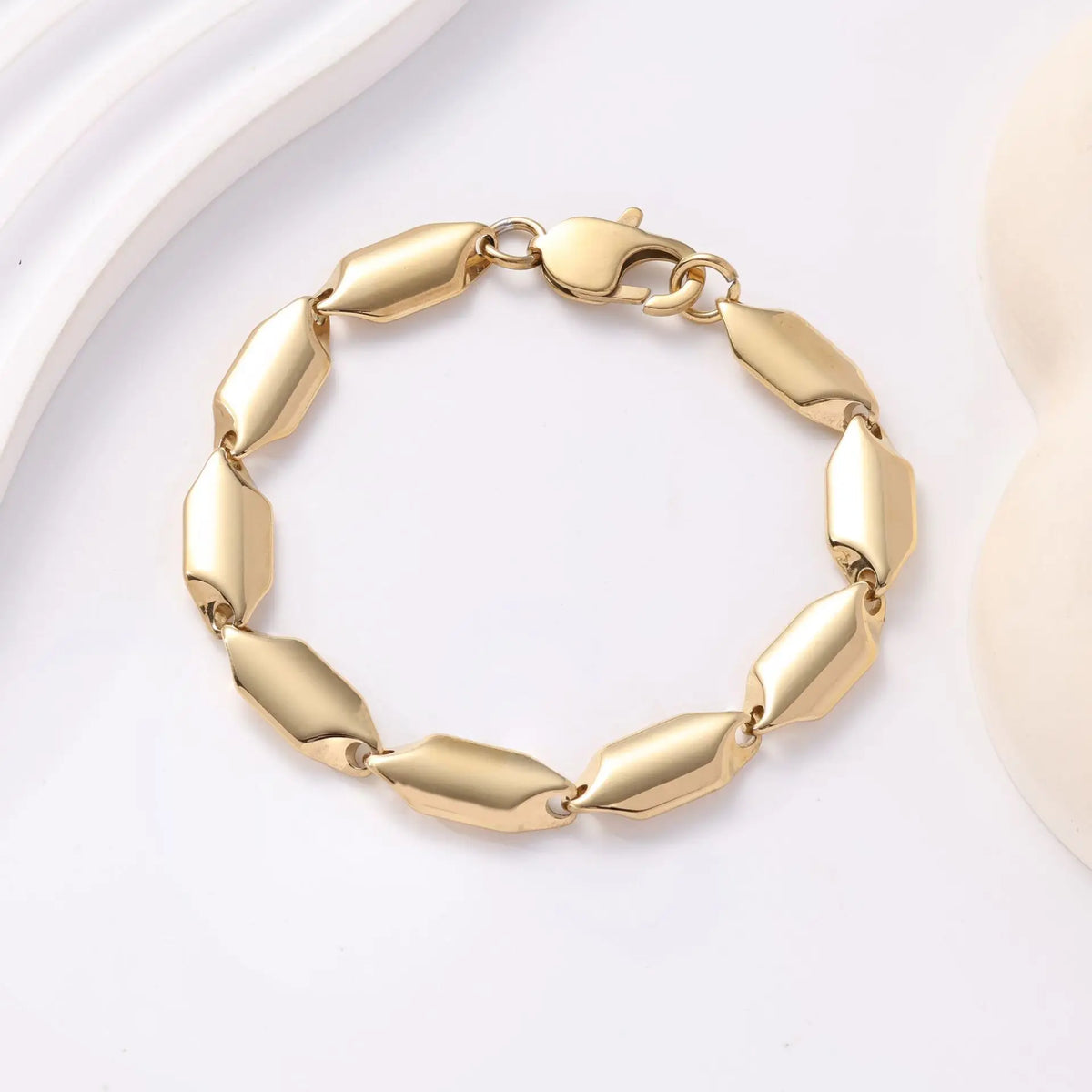 REBEL RTS Fashion Jewelry Gift High Polished PVD Plating Water Resistance Colorfast Stainless Steel Bracelet Classic Chain Bracelet