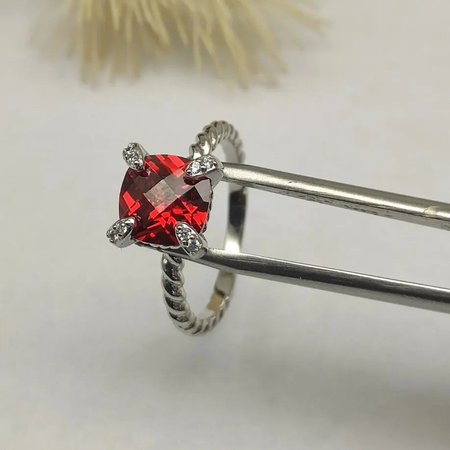 FASHIONISTA DY High-Quality Silver-Plated Diamond-Set Rings, Gold-Plated Colored Gemstone-Set Rings, Jewelry