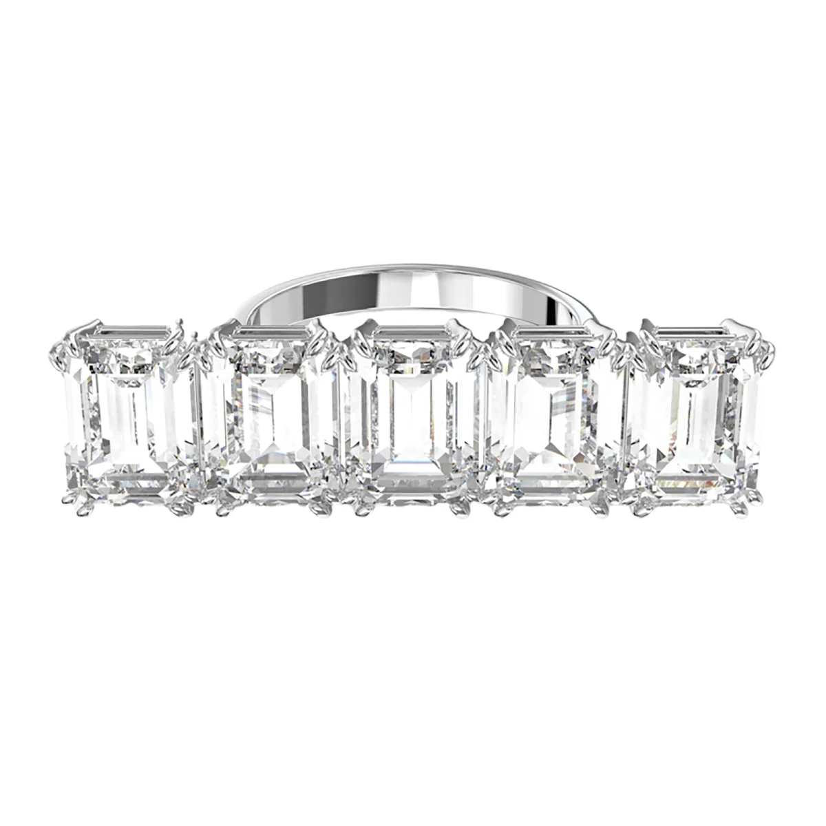 S&S Vintage Fancy Elegant Brass Zircon Ring Long-lasting Bright Shine Wedding Engagement Jewelry for Fashion Women