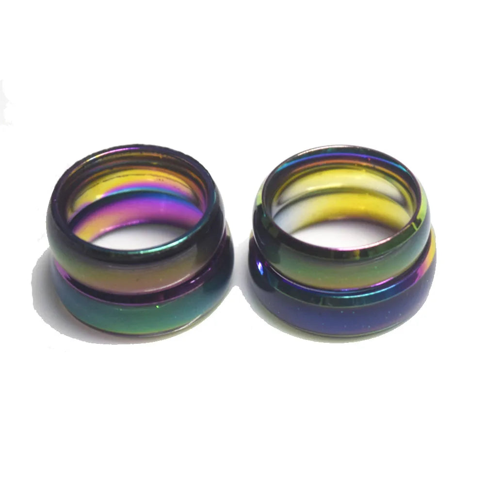 Stainless Steel Mood Ring Colors Changes As Temperature Changing Finger Rings