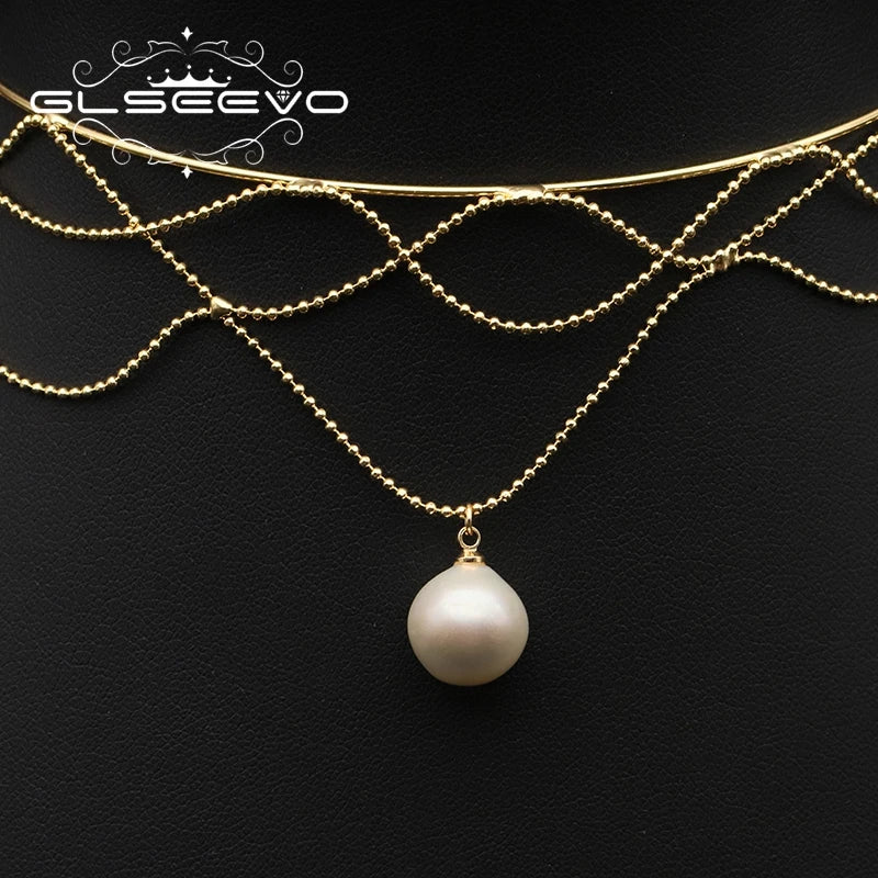 Wholesale Fashion Jewelry Necklaces White Edison Fringe Choker Necklaces for Girls Women'S New Year Gifts