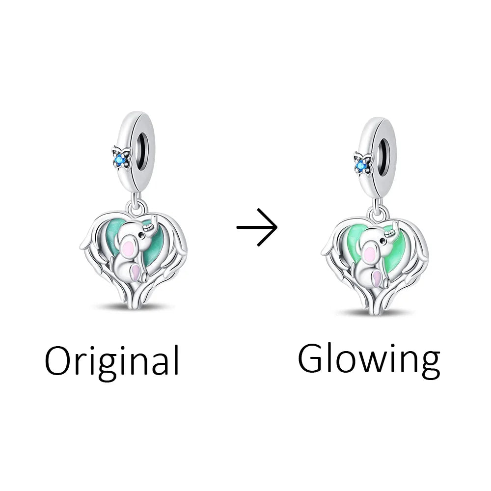 S&S Engraved Glow Pendant Charm | Silver Plated | S&S