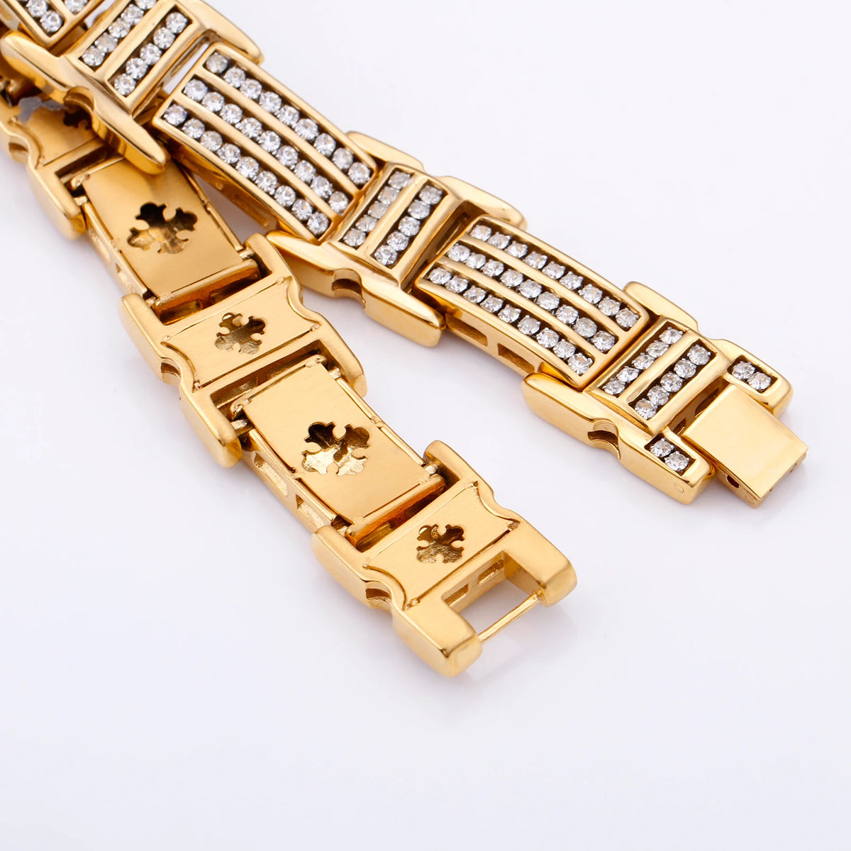 KALEN Personality Huxury Inlaid Zircon Gold-plating Men's Bracelet