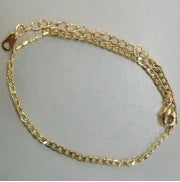 Wholesale Double Layer Foot Non Tarnish Free Waterproof Jewelry 18k Gold Plated Stainless Steel Chain Anklets for Women