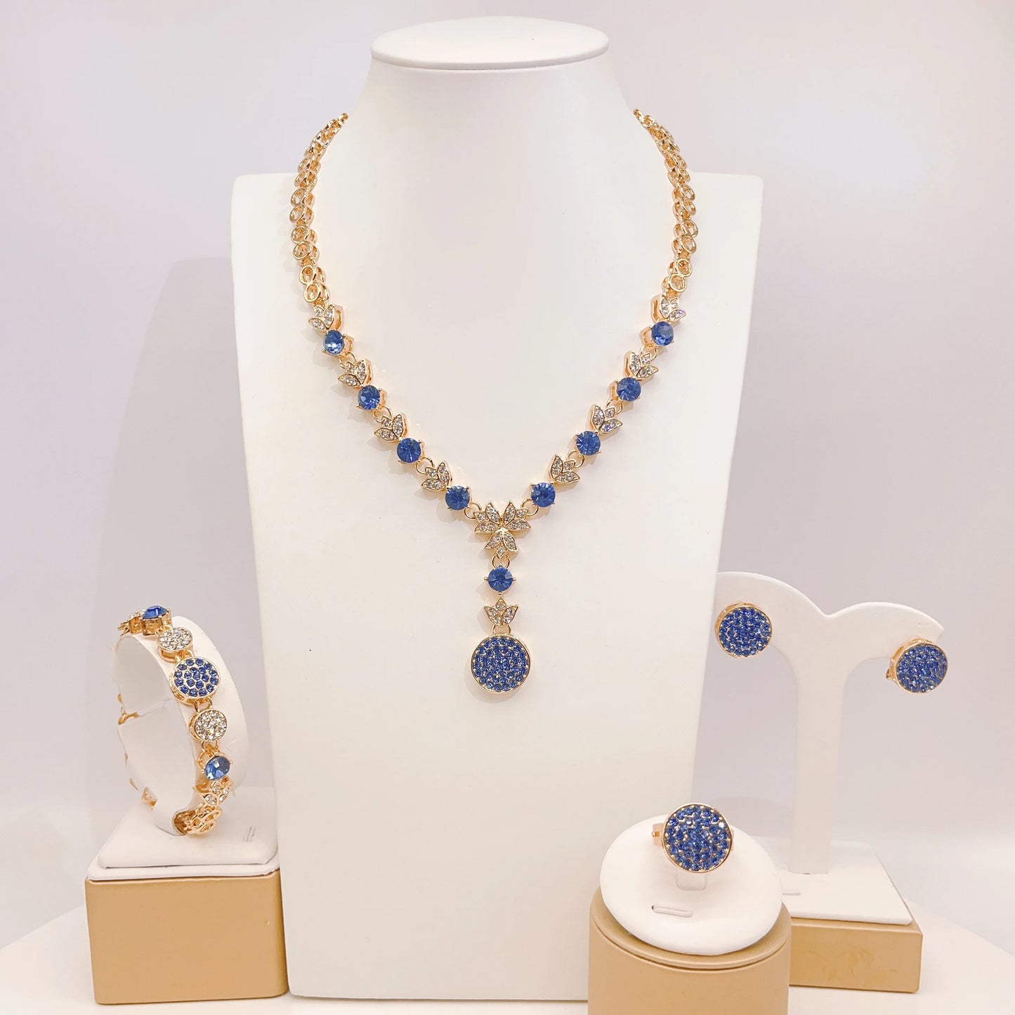 Zhuerrui Beautiful Pantend Gold Jewelry Sets Multi Color Beads Necklace Jewelry Set High Quality Woman Accessories HC23201