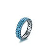 S&S Turquoise 925 Silver Jewellery Set | Rhodium Plated Necklace, Bracelet & Ring | S&S Collection
