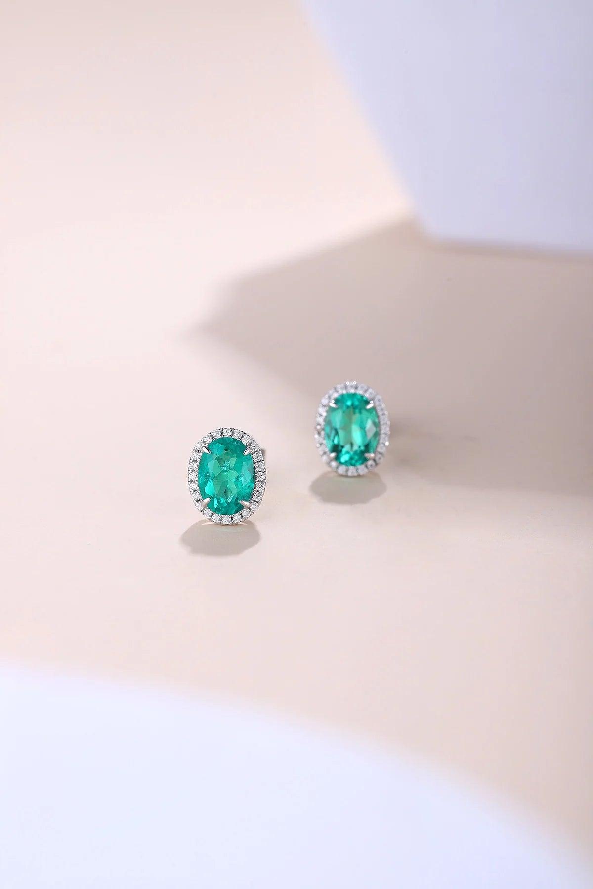 Gemfiori Anster High Quality S925 Lab Grown Emerald Earring Stud Dainty Gemstone Stud Earrings for Women Daily Wear Gift