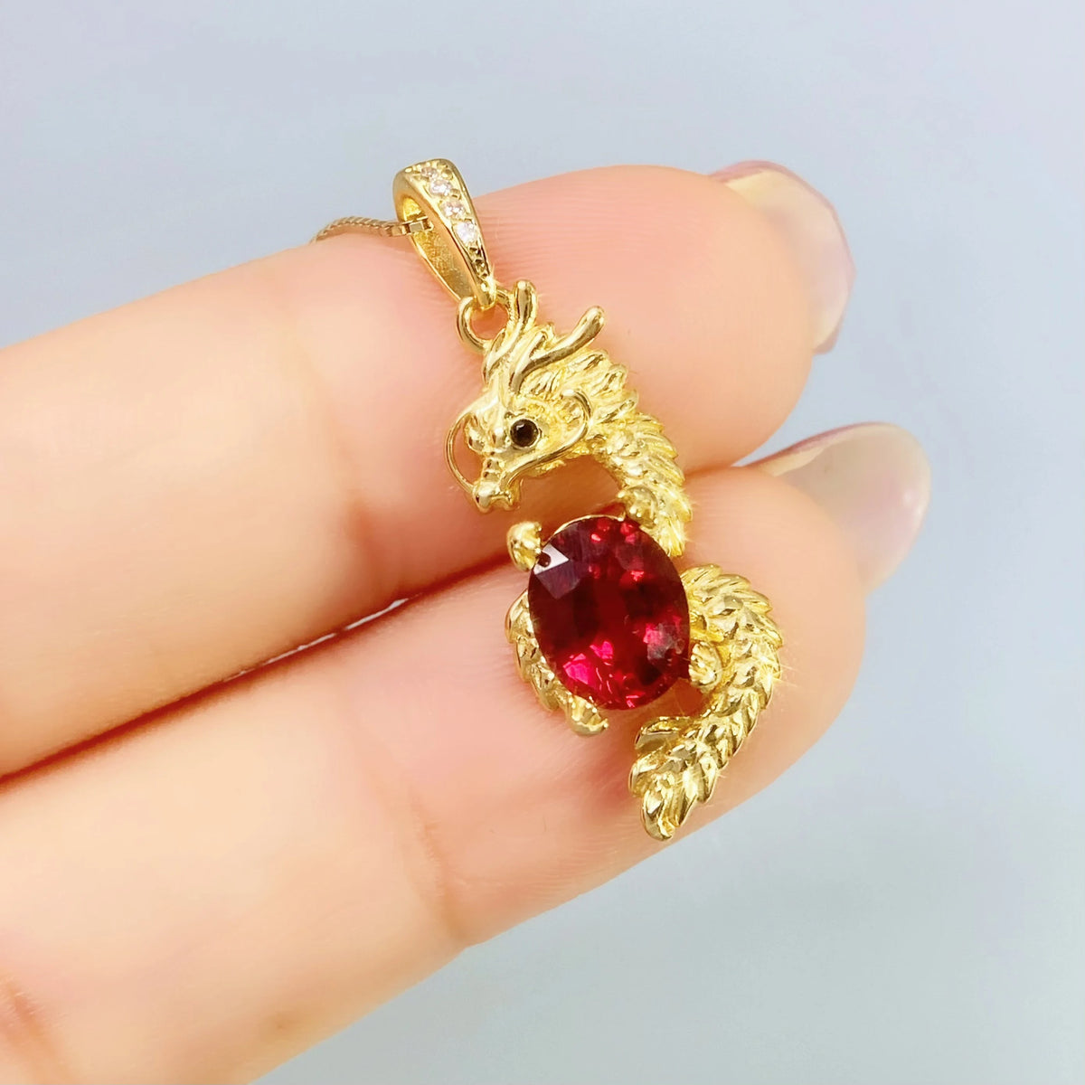 Gioiellieri Natural Pyrope Garnet Pendant with S925 Sterling Silver for Women Classic Deep Red Gemstone Jewelry Anniversary Birthday Gift