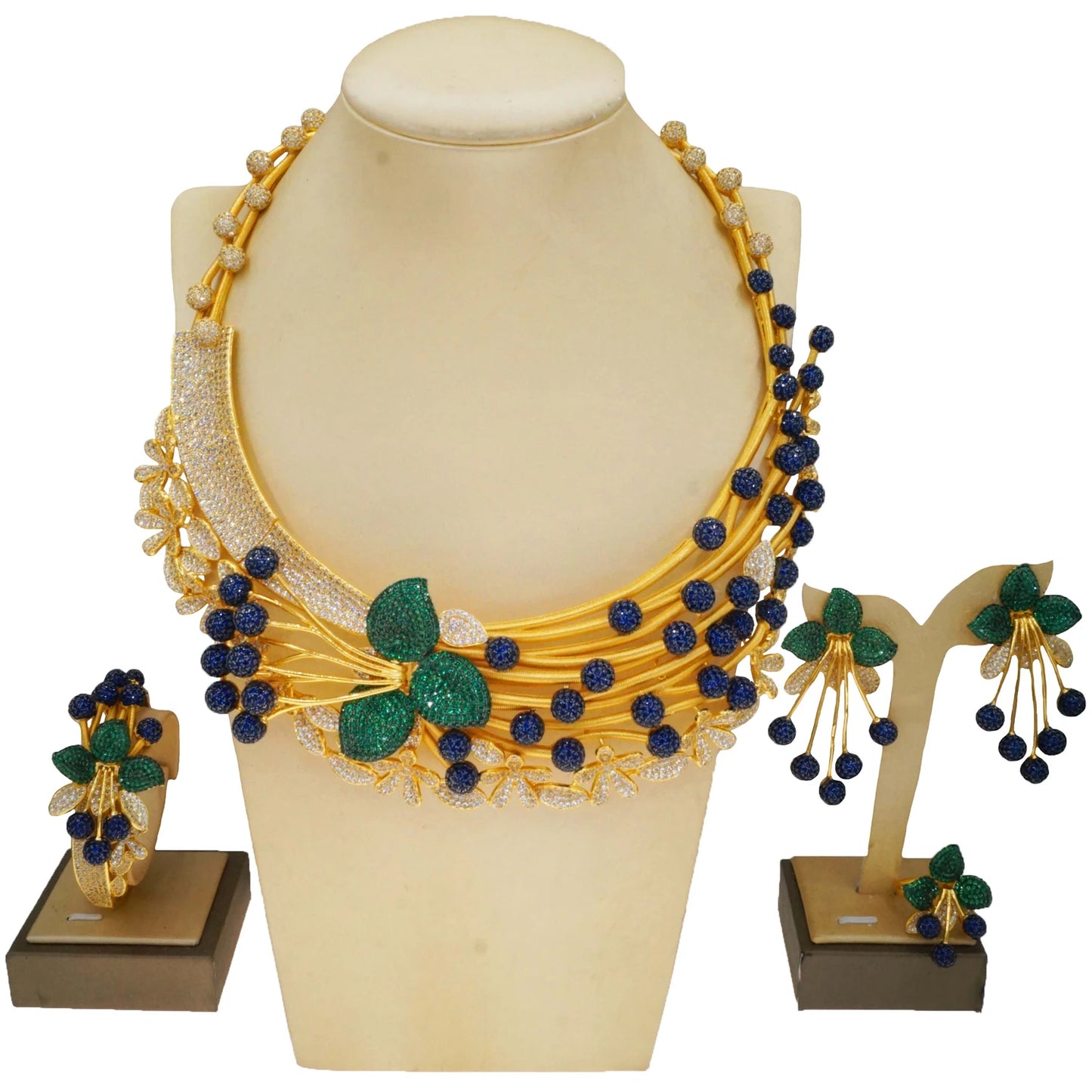 Zhuerrui Available Wedding Gold Jewelry Set Beautiful Multi Color BeadsJewelry Sets Cheap Women's Festival Gifts HZ24001270