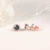 ArtistA Abiding Halo Solitaire Multi-shape Design 925 Sterling Silver Lab Grown Alexandrite Stud Earrings Hoop Earrings Gold Plated