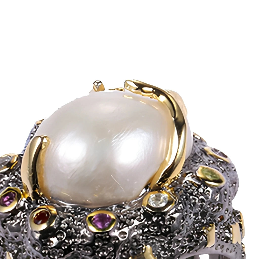 Natural Irregular Shape Pearl Ring Cheap Custom Made Pearl Jewelry
