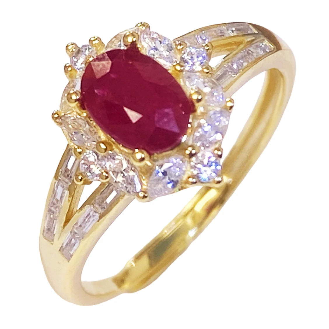 Gioiellieri 925 Sterling Silver Rhodium Plated Gemstone Ring Natural Ruby Prong Set Certified Engagement Anniversary Gift Parties Everyday