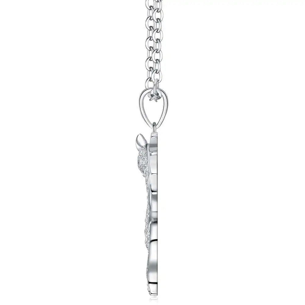 S&S Year of the Horse VVS Moissanite Pendant Necklace | 925 Silver 18K Gold Plated | S&S Collection