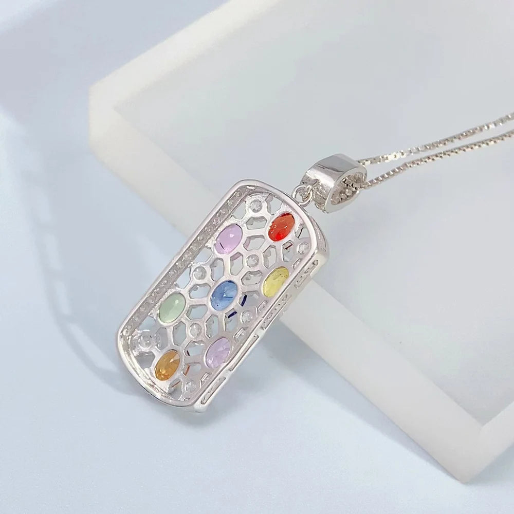 Gioiellieri Natural Teal Sapphire Pendant S925 Silver Oval Cut September Birthstone Necklace Earth Mined Certified Rare Gemstone Jewelry