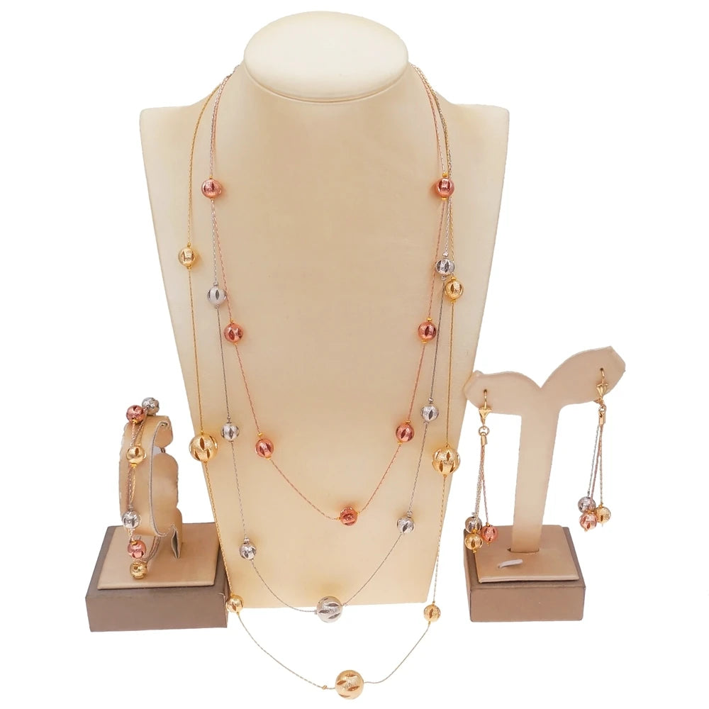 Zhuerrui Latest Design Italian Designer Luxury Jewelry Sets Necklace Bracelet Earrings Ring Woman Wedding Jewelry Set HN21031214